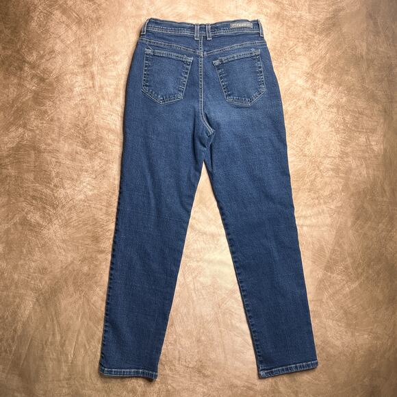 Vintage 90s Gloria Vanderbilt High Rise Jeans Swan Logo Boyfriend Blue Denim - Picture 2 of 9